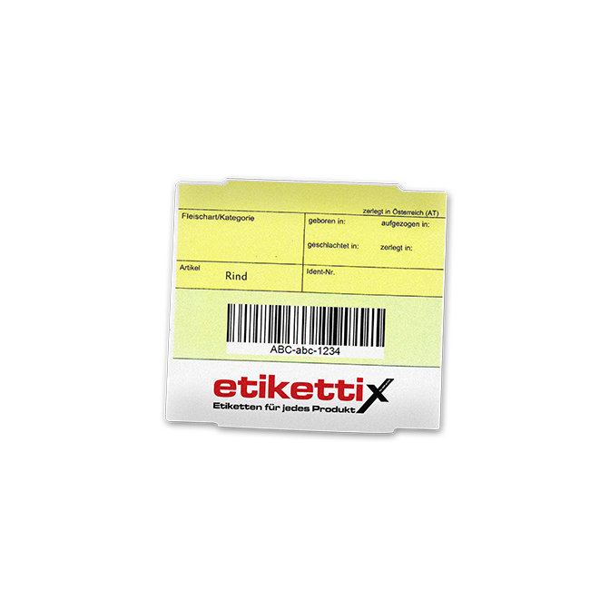 Etiketten Schmucketiketten Lebensmittelkontakt Thermoetiketten
